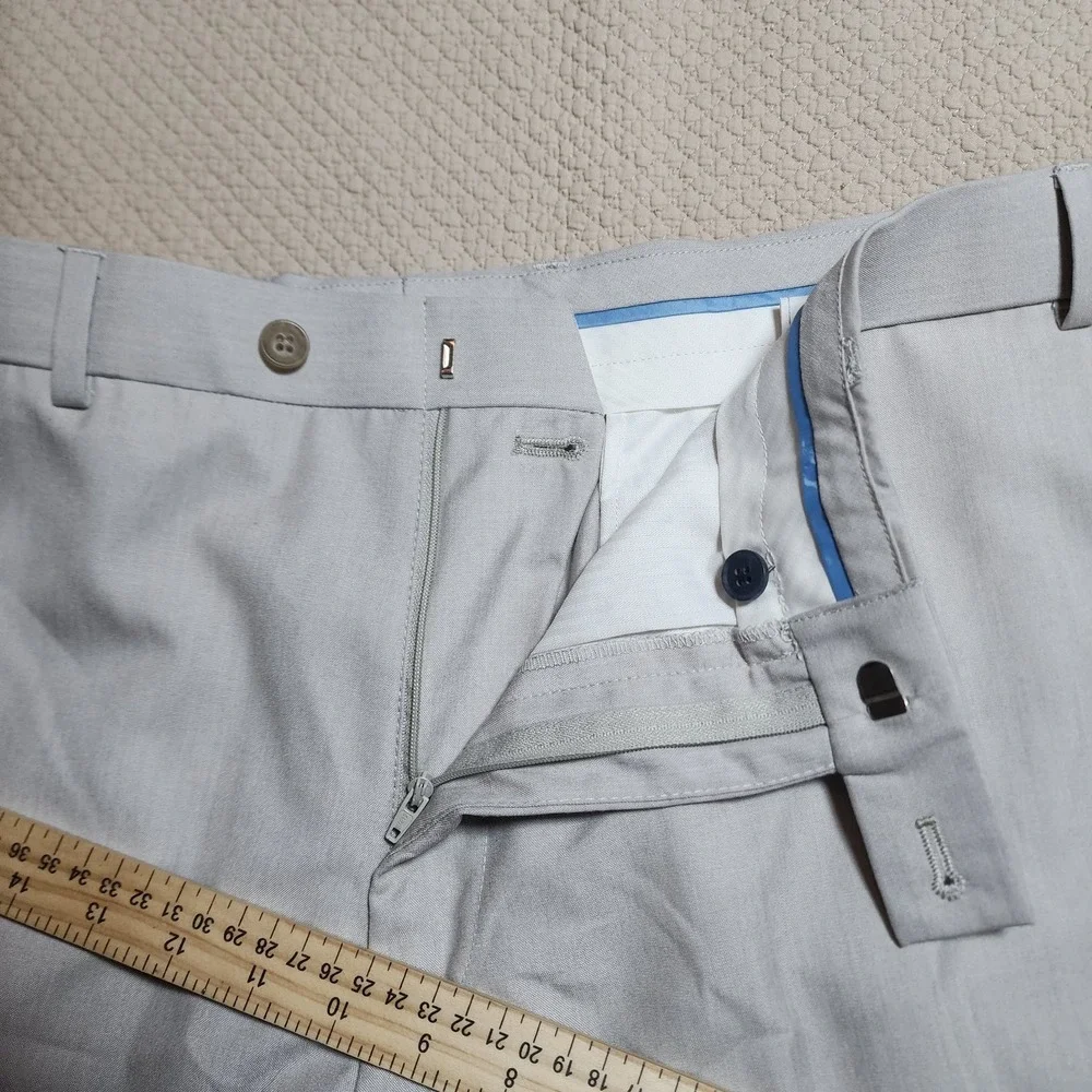 NWT MADE By Cam Newton Men's Gray Flat Front Golf Dress Summer Pants 38×30